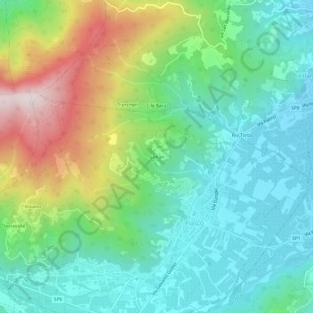 Carte topographique Gallian, altitude, relief