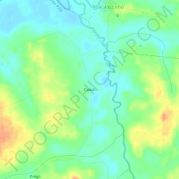 Carte topographique Cipoal, altitude, relief