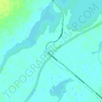 Carte topographique Gambote, altitude, relief