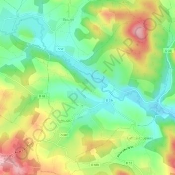 Carte topographique Gnotes, altitude, relief