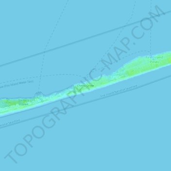 Carte topographique Cherry Grove, altitude, relief