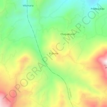 Carte topographique El Diviso, altitude, relief