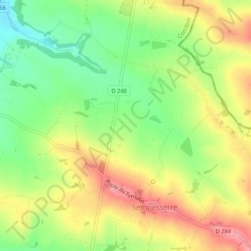 Carte topographique A Labourdasse, altitude, relief
