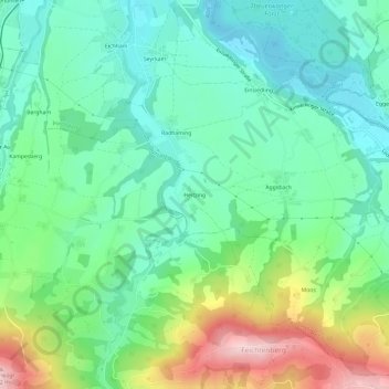 Carte topographique Heitzing, altitude, relief