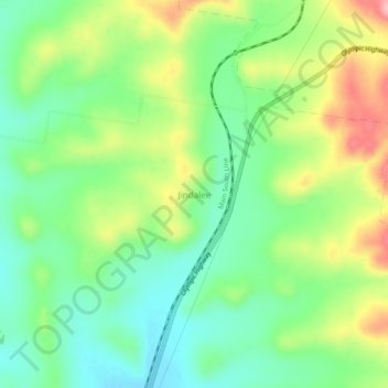 Carte topographique Jindalee, altitude, relief