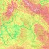 Carte topographique Haßberge, altitude, relief