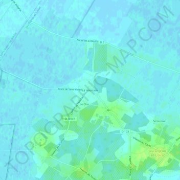 Carte topographique La Hourcade, altitude, relief