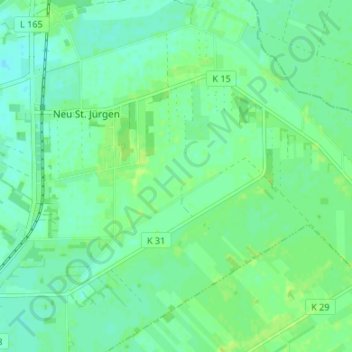 Carte topographique Winkelmoor, altitude, relief
