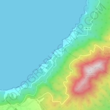 Carte topographique Aïn Franin, altitude, relief