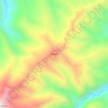 Carte topographique Amaxac, altitude, relief