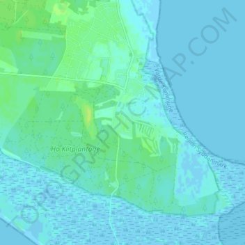 Carte topographique Sønderballe, altitude, relief