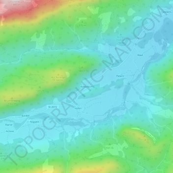 Carte topographique Hinterbichl, altitude, relief