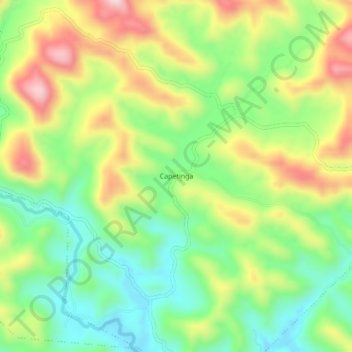 Carte topographique Capetinga, altitude, relief