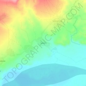 Carte topographique Salobe, altitude, relief