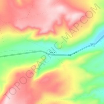 Carte topographique Quebe, altitude, relief