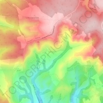 Carte topographique Dionay, altitude, relief
