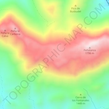 Carte topographique Balagares, altitude, relief