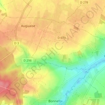 Carte topographique Le Goutier, altitude, relief