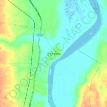 Carte topographique Bela Vista, altitude, relief