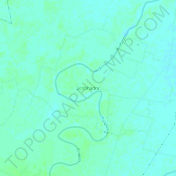 Carte topographique Sonbhadra, altitude, relief