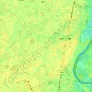 Carte topographique Leu, altitude, relief