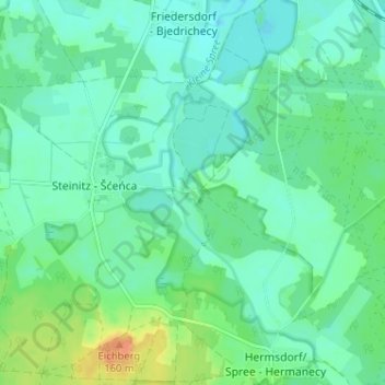 Carte topographique Kolbitz, altitude, relief