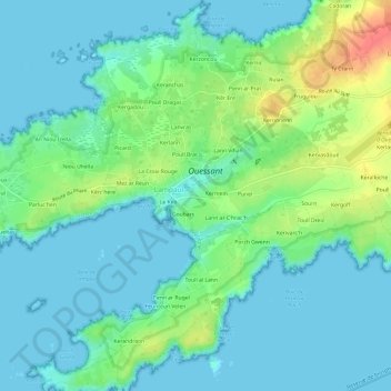Carte topographique Costaprat, altitude, relief