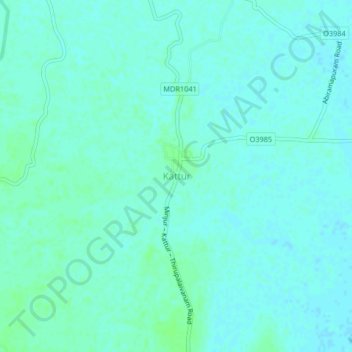 Carte topographique Kattur, altitude, relief