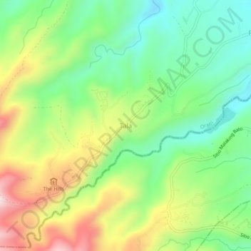 Carte topographique Tala, altitude, relief