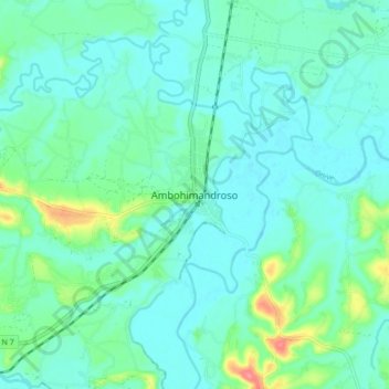 Carte topographique Ambohimandroso, altitude, relief