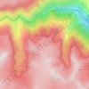 Carte topographique Vda. Hoyo Frio, altitude, relief