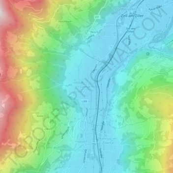 Carte topographique Laimach, altitude, relief