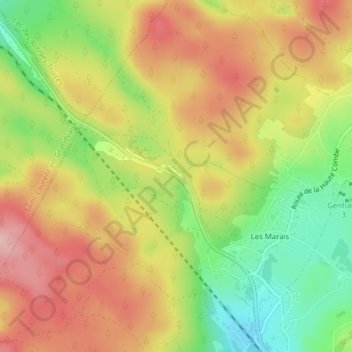 Carte topographique Col de la Savine, altitude, relief