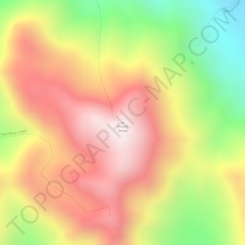 Carte topographique Mount Amos, altitude, relief