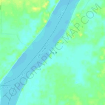 Carte topographique Sansat, altitude, relief