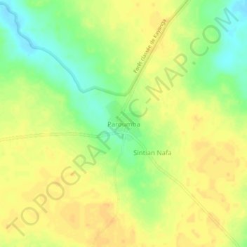 Carte topographique Paroumba, altitude, relief