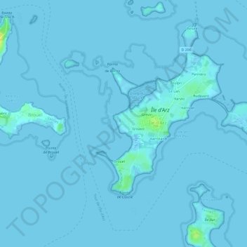 Carte topographique Penher, altitude, relief