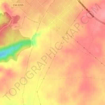Carte topographique Cerro Lubillo, altitude, relief