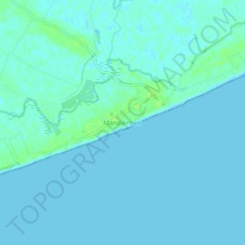 Carte topographique Mandarmani, altitude, relief