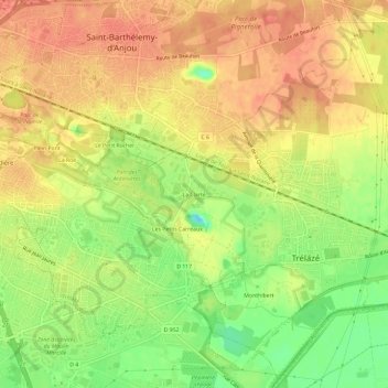 Carte topographique La Clarté, altitude, relief
