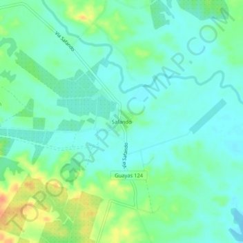 Carte topographique Safando, altitude, relief