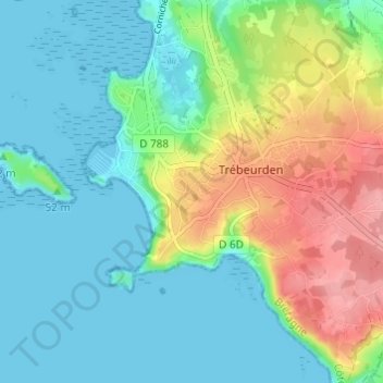 Carte topographique Le Gavel, altitude, relief