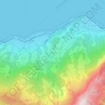 Carte topographique Meielisalp, altitude, relief