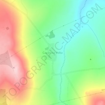 Carte topographique Capão da Volta, altitude, relief