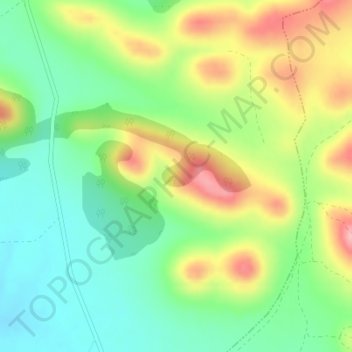 Carte topographique El Indio, altitude, relief