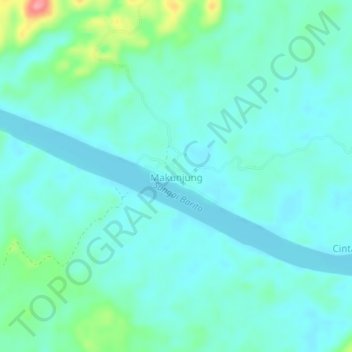 Carte topographique Makunjung, altitude, relief