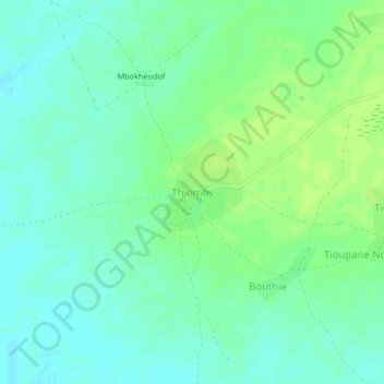 Carte topographique Thiomby, altitude, relief