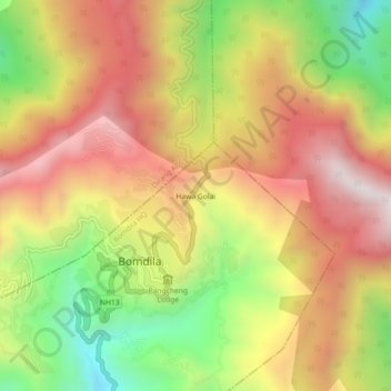 Carte topographique Hawa Golai, altitude, relief
