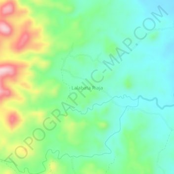 Carte topographique Lalabata Riaja, altitude, relief