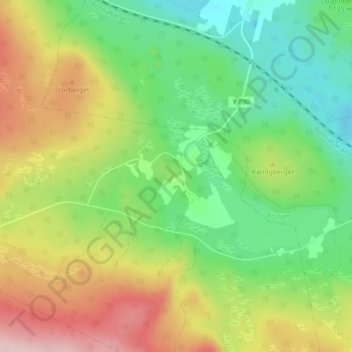 Carte topographique Rössjö, altitude, relief